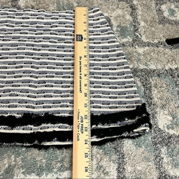 Lush Womens Pencil Skirt White Blue Geometric Side Zipper S - Picture 6 of 9